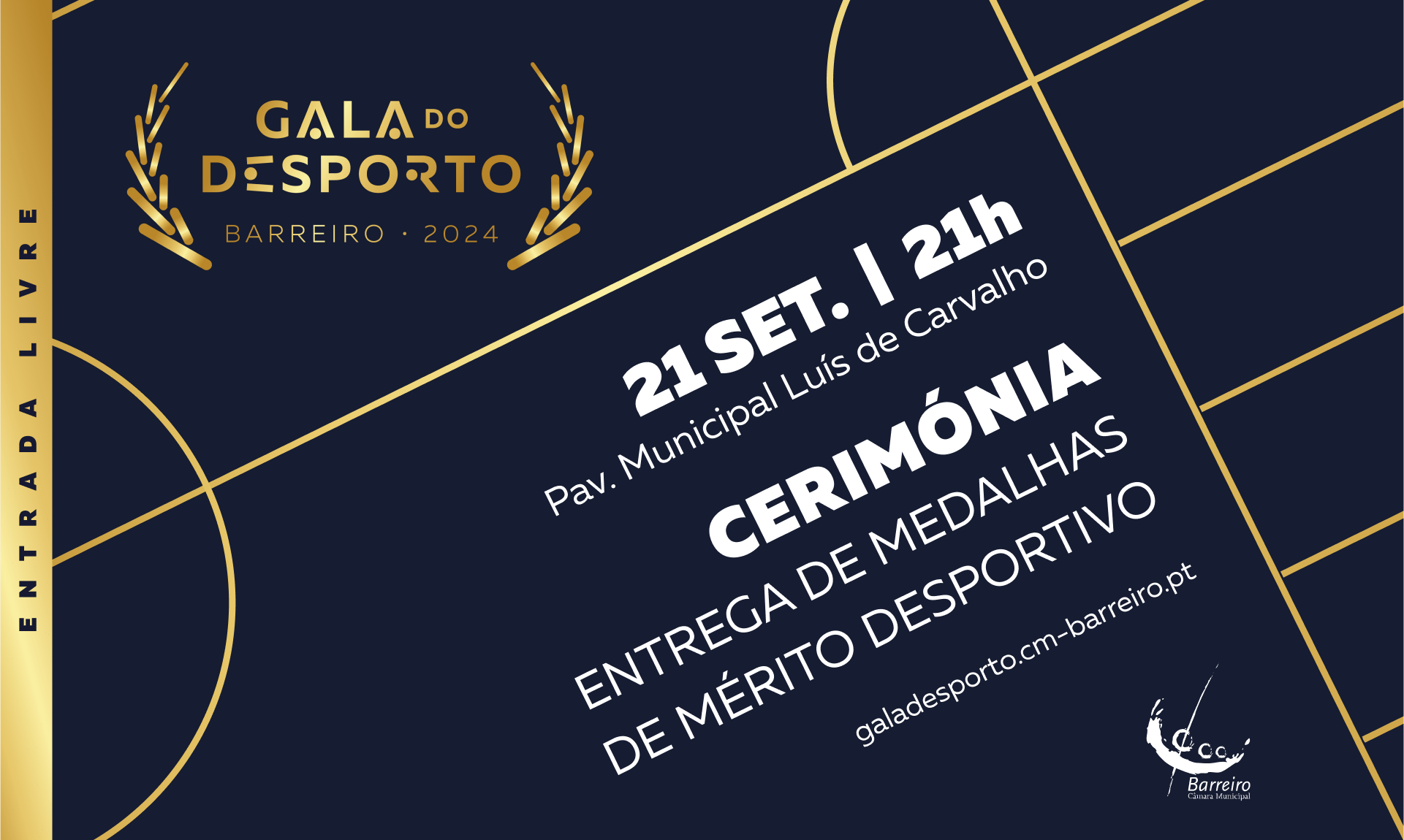 Gala do Desporto 2024 | 21 de setembro | Pavilhão Municipal Luís de Carvalho