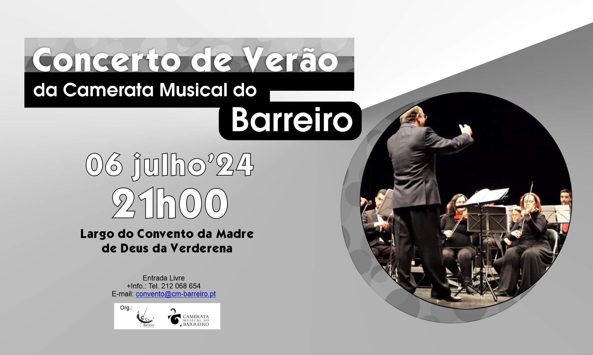 Camerata Musical do Barreiro | Concerto de Verão | 06 julho | Largo do Convento da Verderena