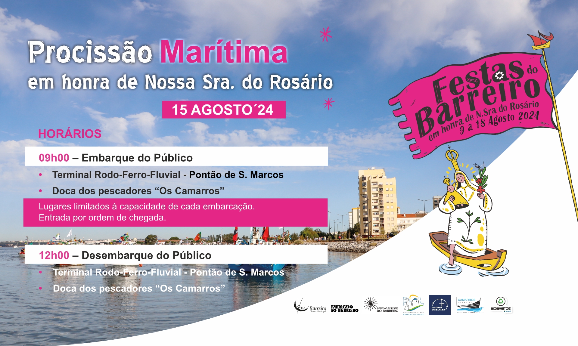 Procissão Marítima em honra de Nossa Sra. do Rosário | 15 de agosto | Festas do Barreiro 2024