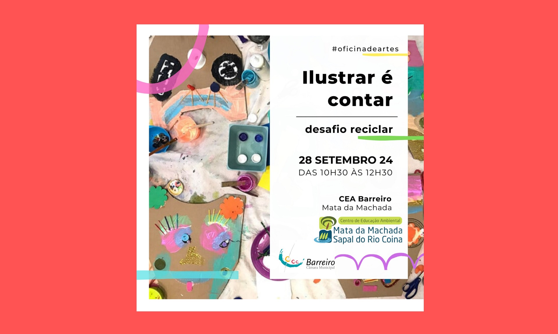 “Oficina de Artes – Ilustrar é Contar! – Desafio Reciclar”