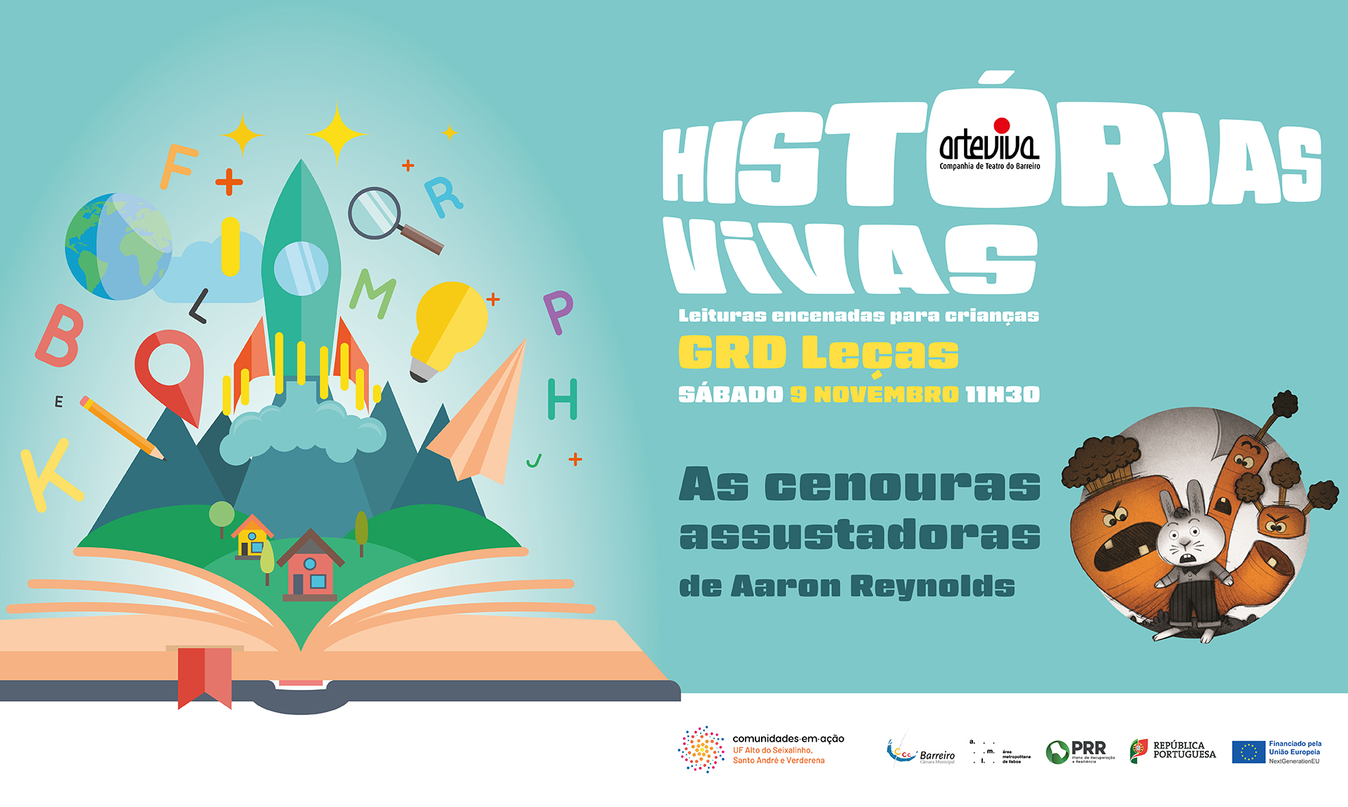 Histórias Vivas – “As cenouras assustadoras”, de Aaron Reynolds