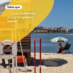 A praia de Alburrica dispõe de vigilância balnear?