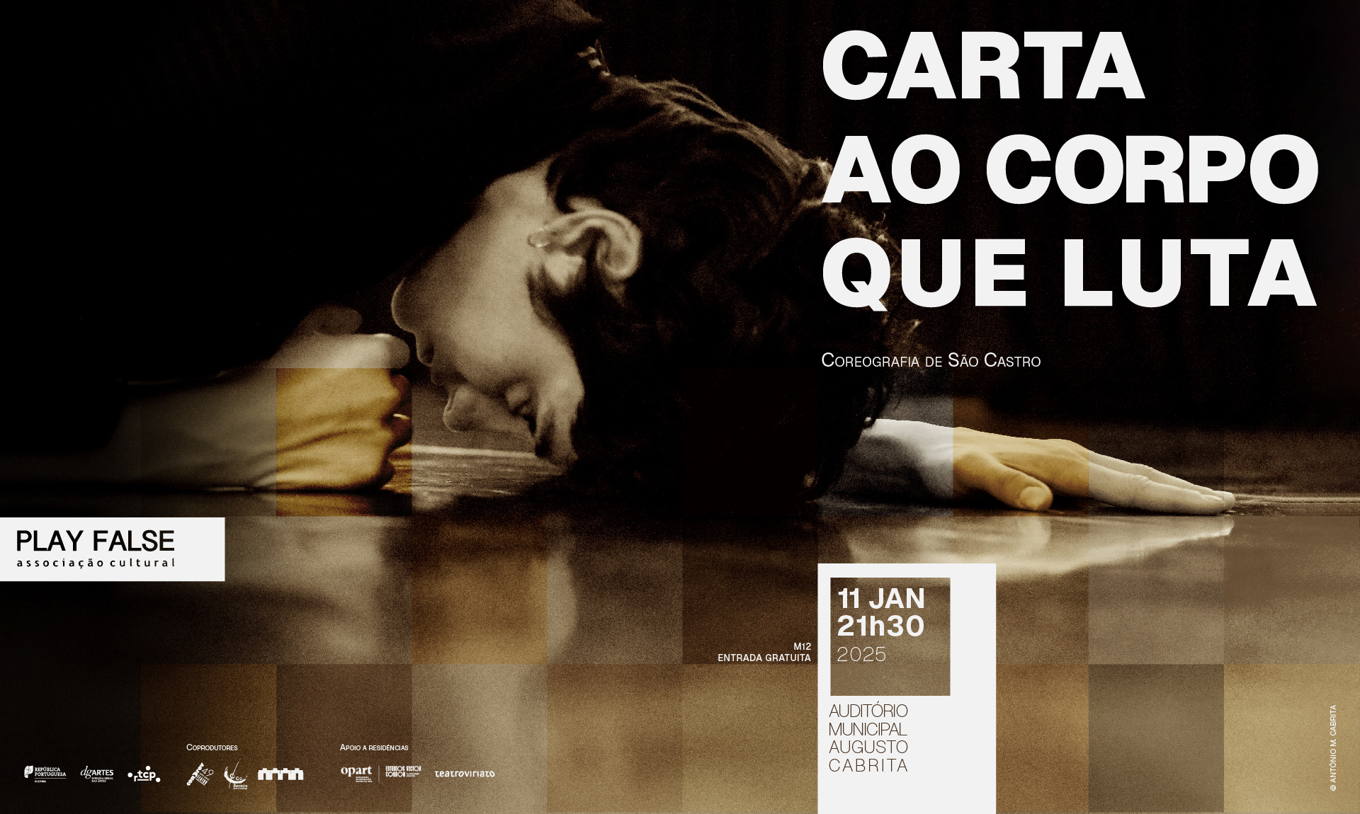 Carta ao Corpo que Luta | 11 janeiro | 21h30 | Auditório Municipal Augusto Cabrita (AMAC)