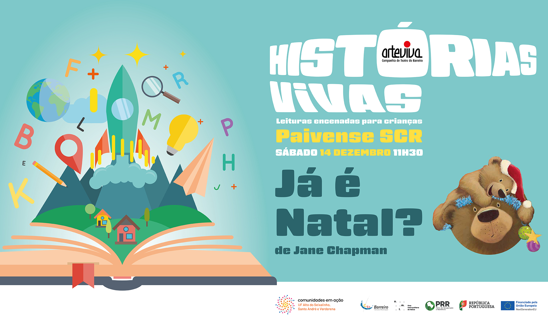 Histórias Vivas | “Já é Natal?” de Jane Chapman | 14 dezembro | SCR 1º Agosto Paivense