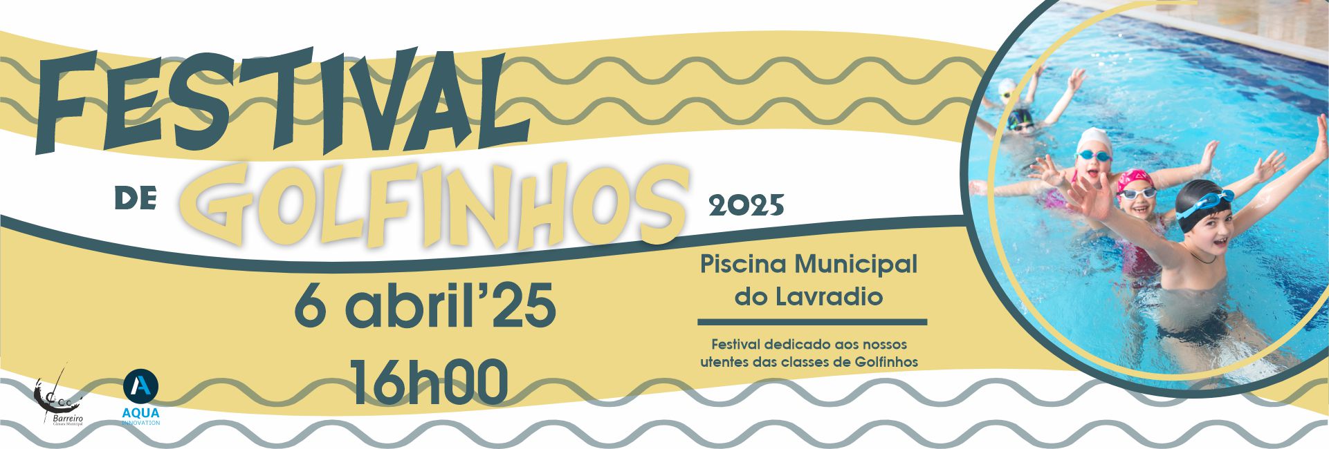 Festival de Golfinhos 2025 | 6 abril | 16h00 | Piscina Municipal do Lavradio