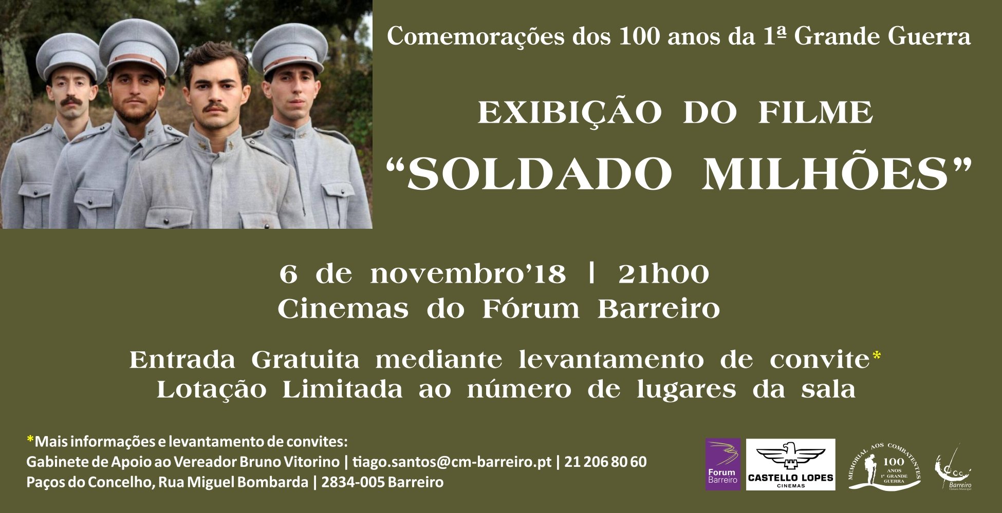 Exibição do Filme “Soldado Milhões”