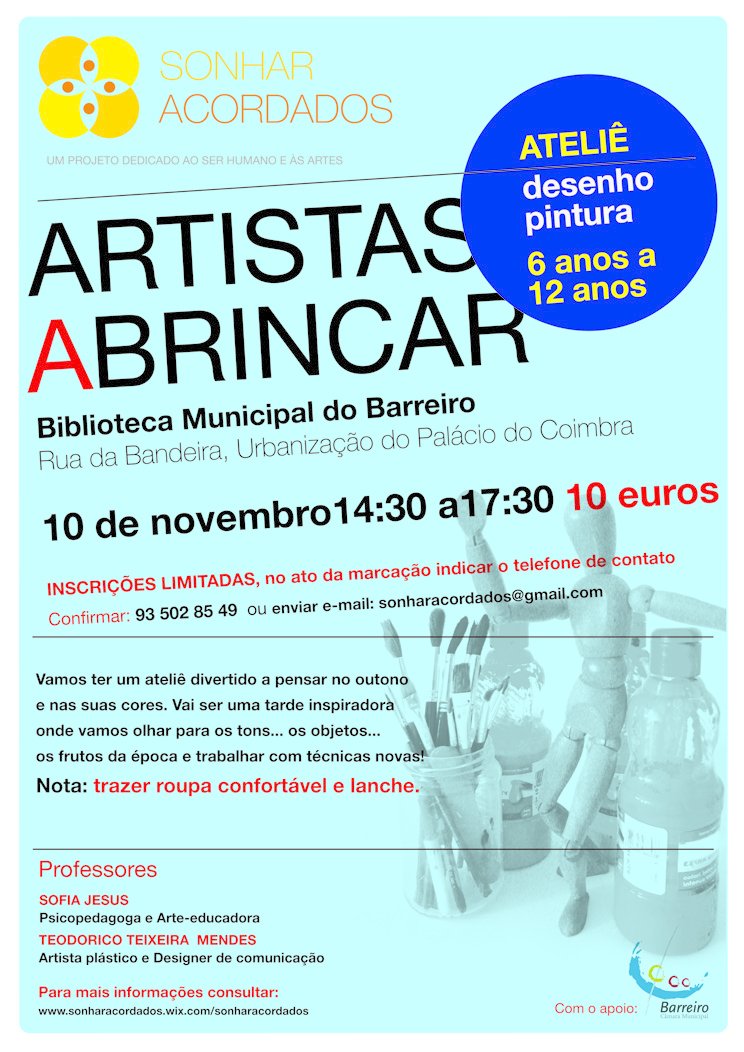 Ateliê “Artistas a Brincar” | Inscrições abertas