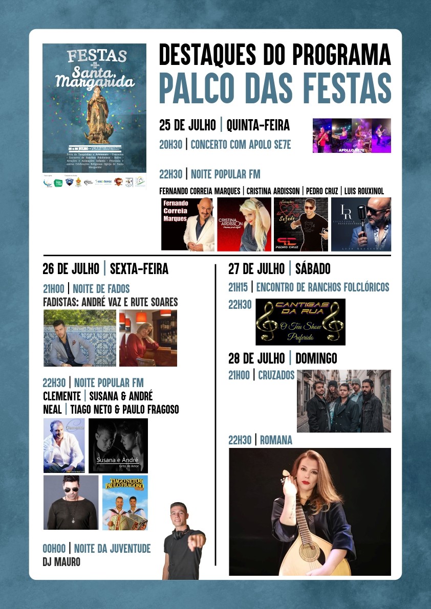 Festas do Lavradio em Honra de Santa Margarida | 25 a 28 de julho