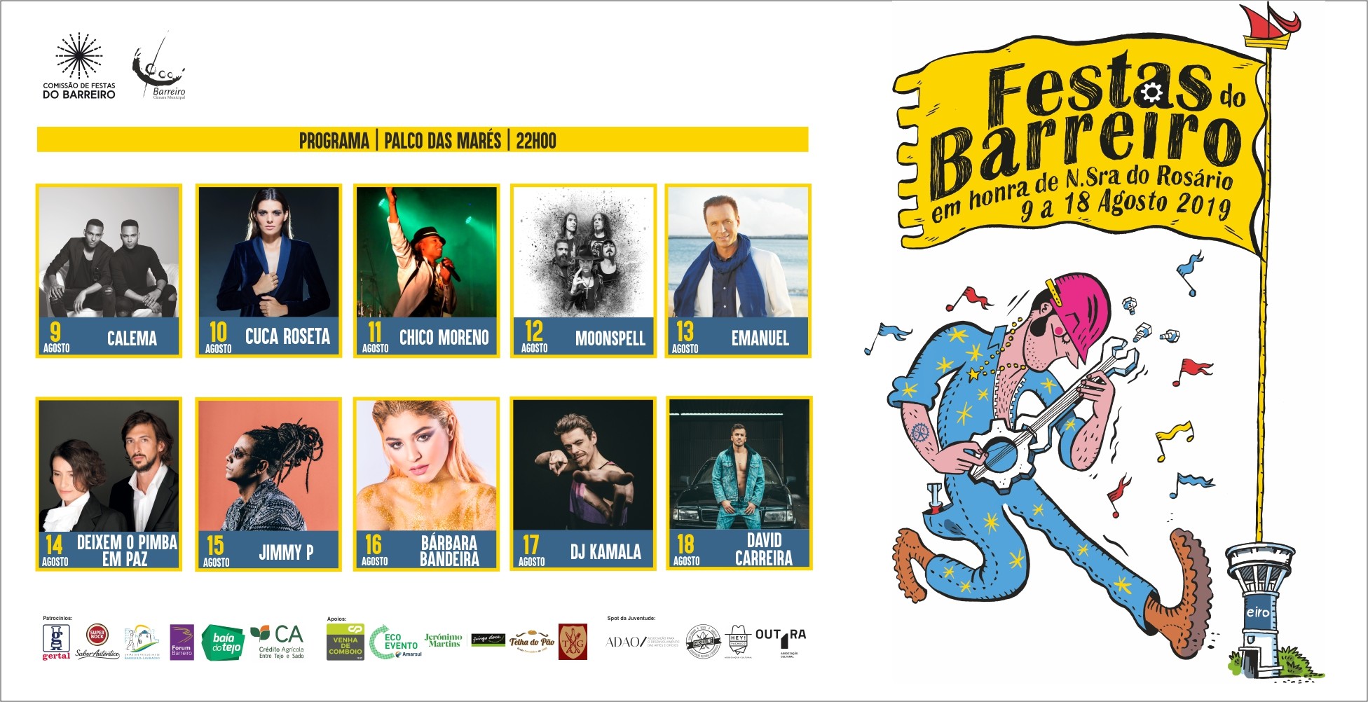 Festas do Barreiro 2019 | Programação diária