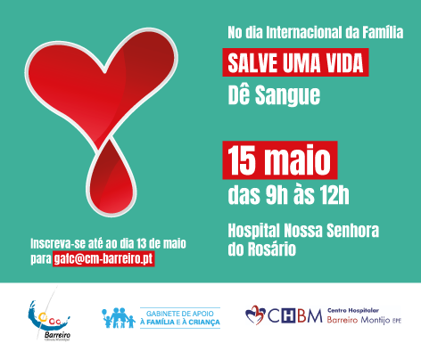 Dia Internacional da Família – Salve uma vida: “Dê Sangue”