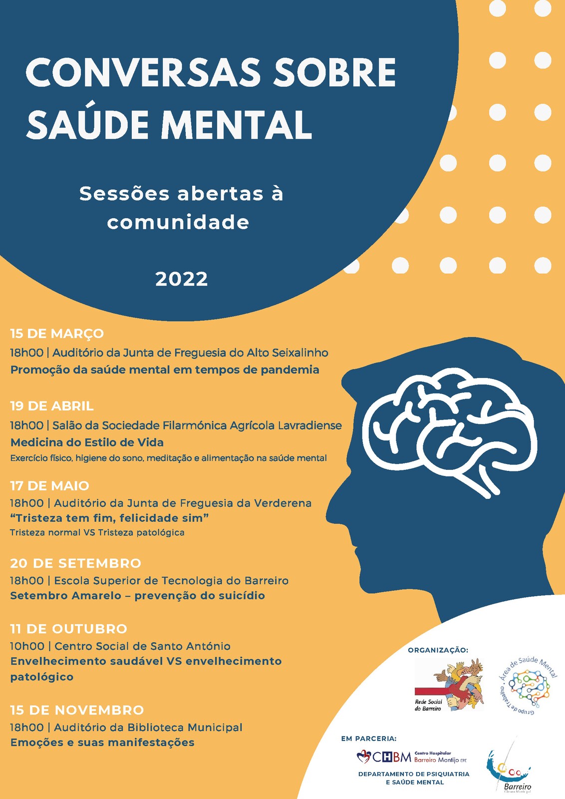 Palestras Sobre Saúde Mental abertas à Comunidade