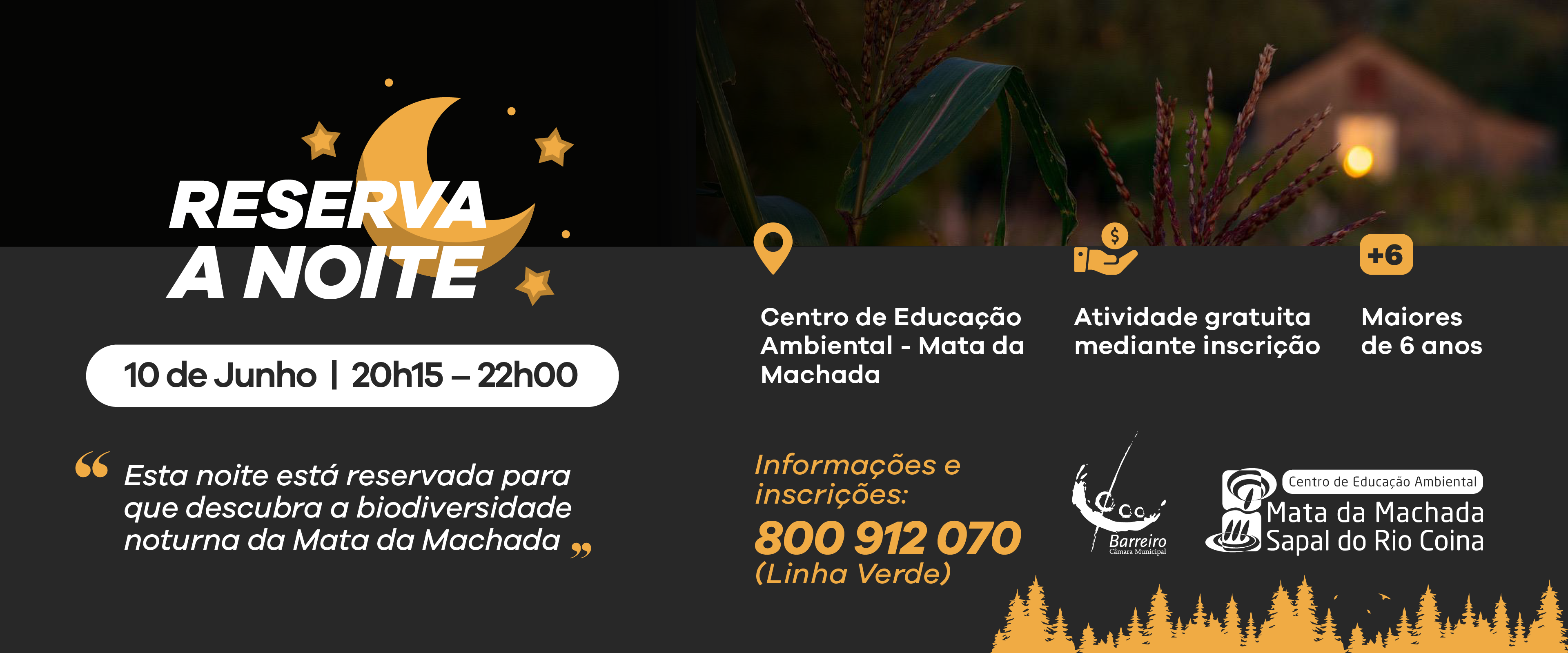 “Reserva a noite” | Centro de Educação Ambiental