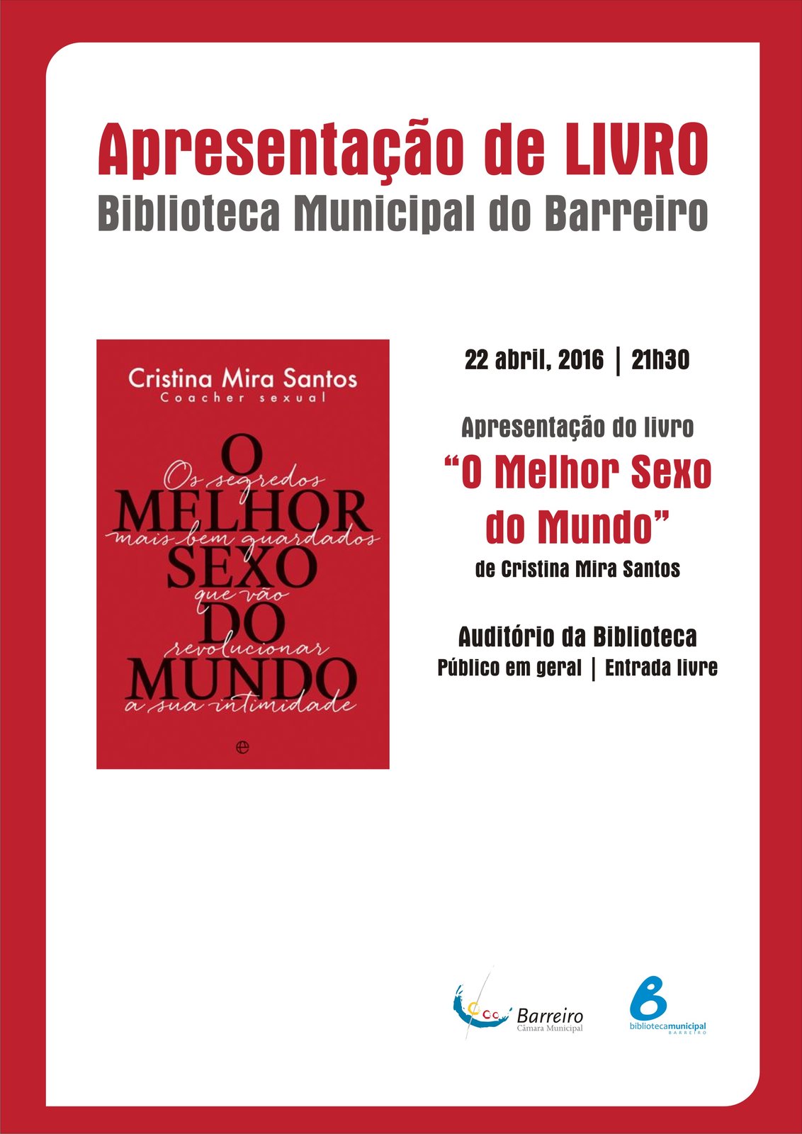 Livro “O Melhor Sexo do Mundo” apresentado na Biblioteca Municipal - Portal  Institucional